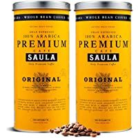 Los mejores  - Café en grano Saula- Pack 2 botes de 500 gr. Premium Original 100% arábica